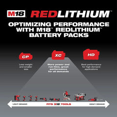 Milwaukee 48-11-1852 M18 Redlithium XC 5.0Ah Extended Capacity Battery, 2-Pack