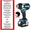 Makita Electric Wrench DTW700 Brushless Multi Functional Rechargeable 18V Lithium Battery Auto Repair High Torque Impact Wrench