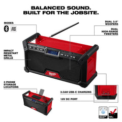 Milwaukee M18 Bluetooth Jobsite Radio, Tool Only