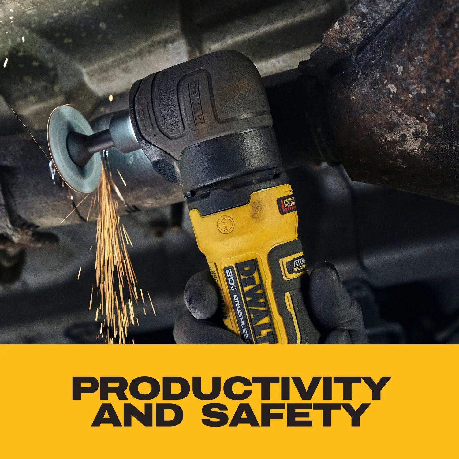 DeWALT DCG422B 20V MAX ATOMIC Right Angle Die Grinder, Tool Only