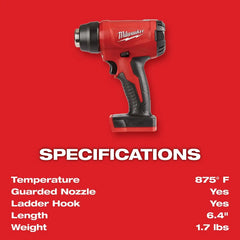 Milwaukee M18 Compact Heat Gun, Tool Only