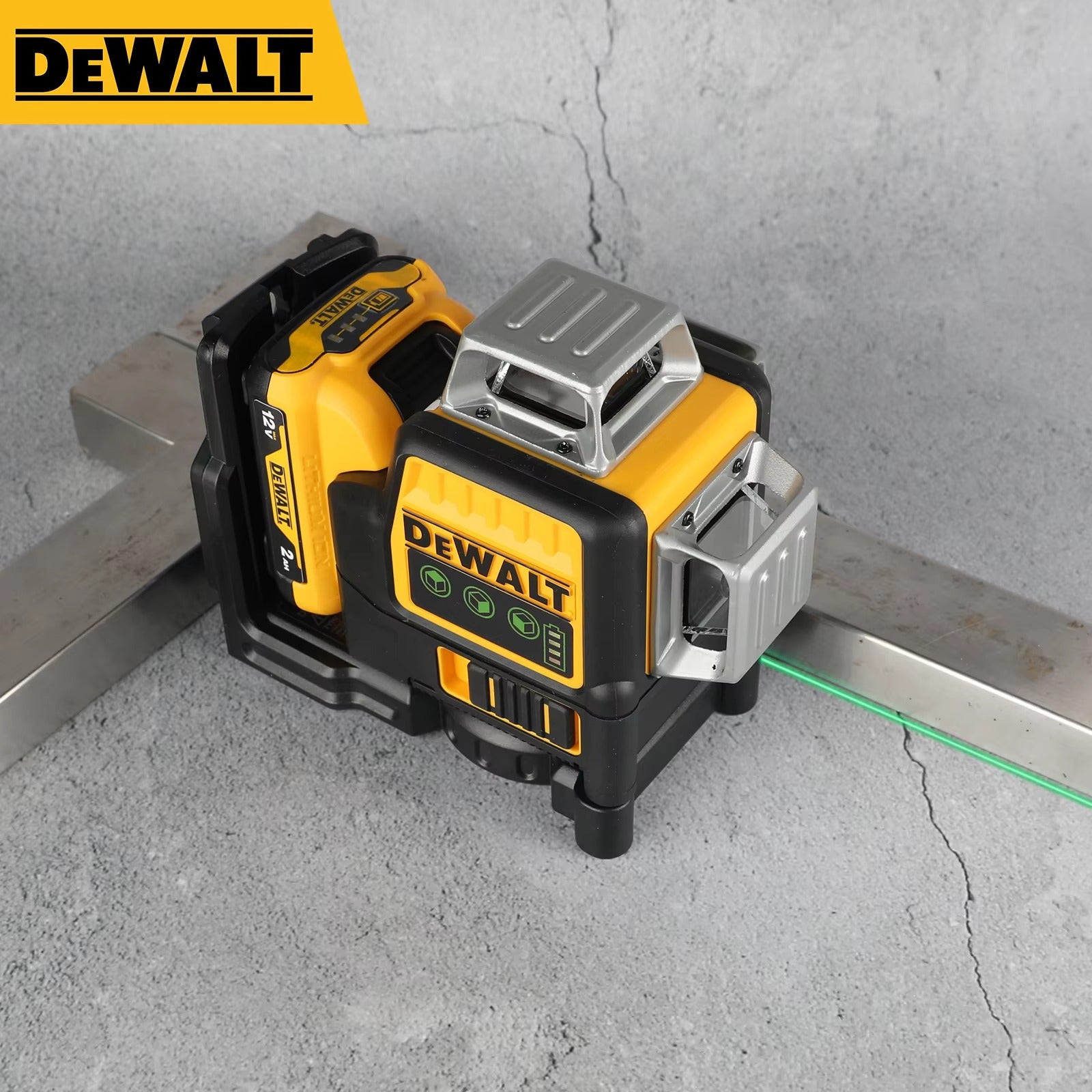 2026 DEWALT DW089LG Lithium Battery Green Laser Level | 12 Lines 3 Sides 360° Horizontal Vertical | Outdoor Leveling Measurin