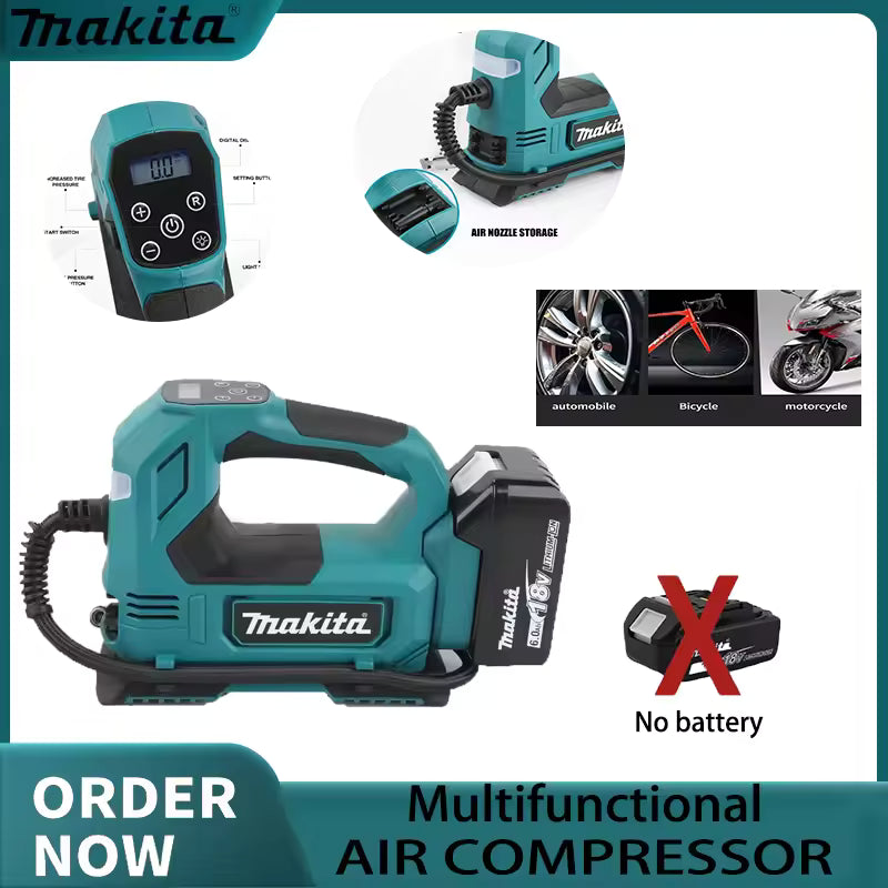 Makita DYS59 Automatic Cordless Inflator Electric Air Pump Car Tire Handheld Air Compressor For Makita 18V Battery(No Battery)
