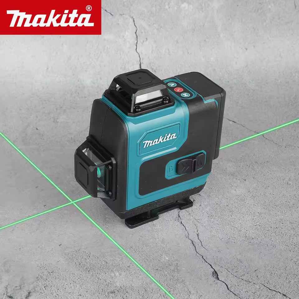Makita 4x360°Laser Level Green Beam5000mAh 8H RuntimeSelf-Leveling LaserTool with Manual Mode for Construction Renovation Layout