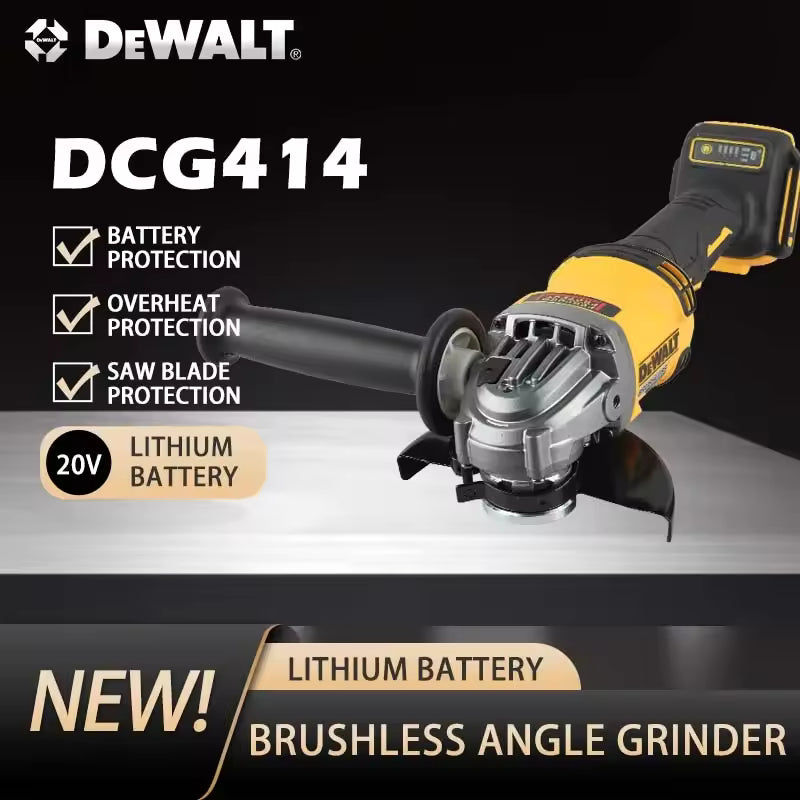 DEWALT DCG414 20V Brushless Cordless Angle Grinder 125MM Wheel Ergonomic Handle Multi-purpose Cutting Polishing DIY Power tools