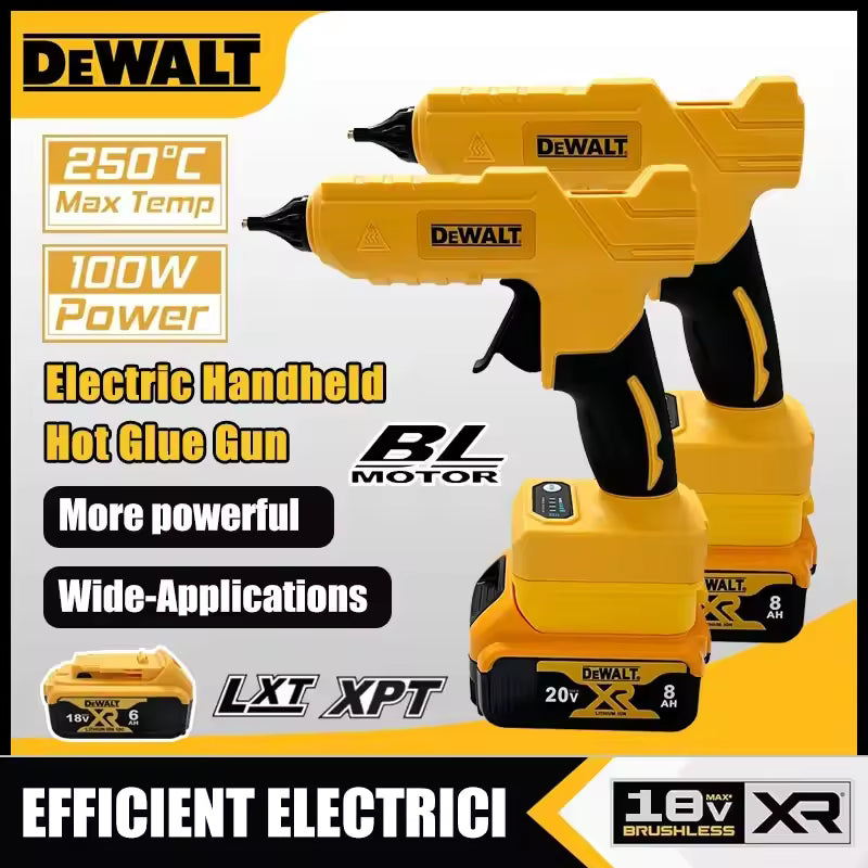 Dewalt Handheld Electric Cordless Hot Glue Gun Repair DIY Tool Hot Melt Welding Hot Air Gun Anti-scald Nozzle For Dewalt Battery