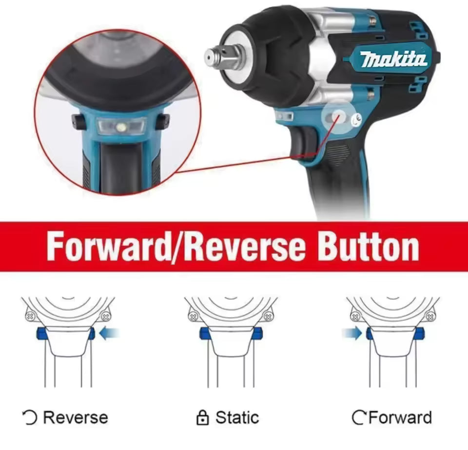 Makita Electric Wrench DTW700 Brushless Multi Functional Rechargeable 18V Lithium Battery Auto Repair High Torque Impact Wrench