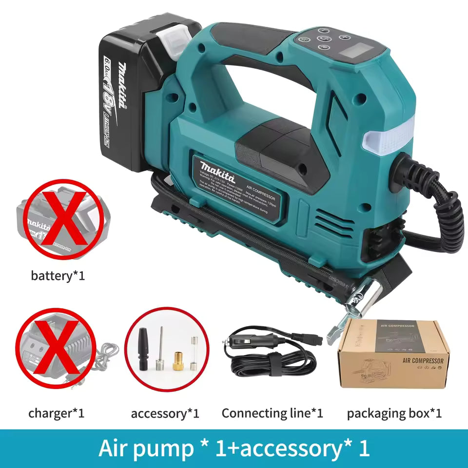 Makita DYS59 Automatic Cordless Inflator Electric Air Pump Car Tire Handheld Air Compressor For Makita 18V Battery(No Battery)