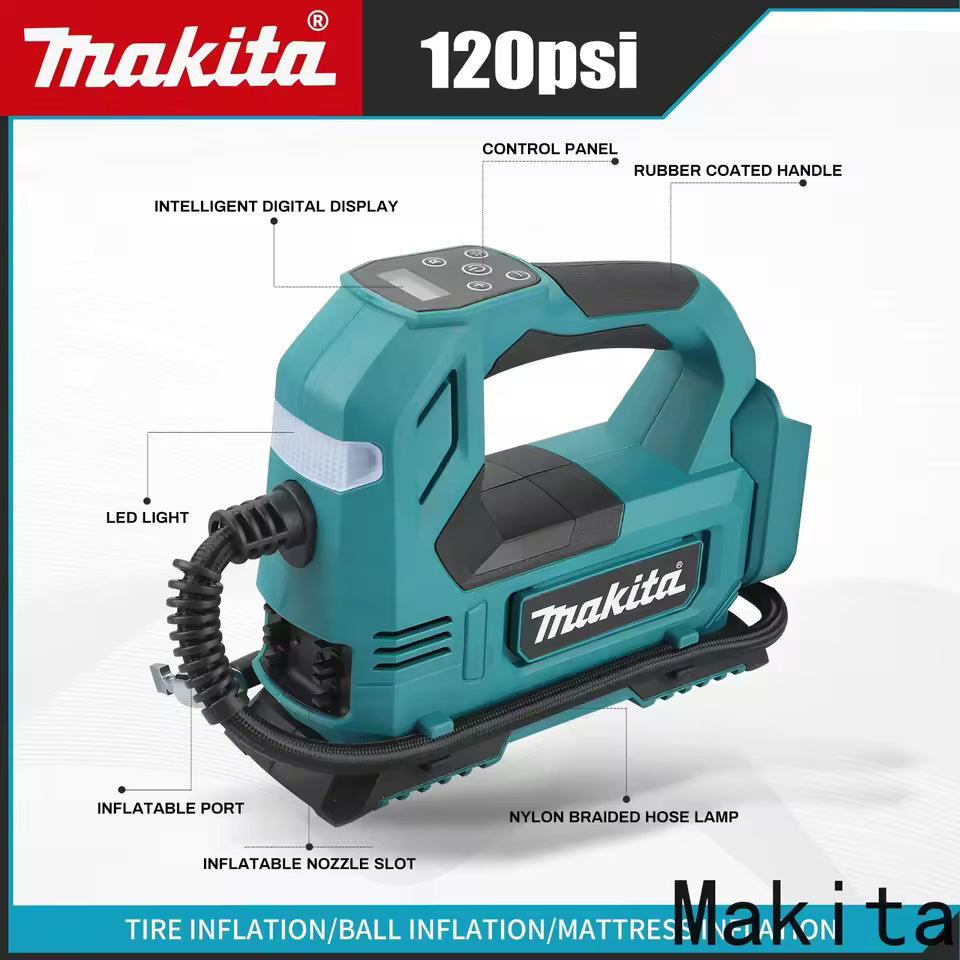 Makita DYS59 Automatic Cordless Inflator Electric Air Pump Car Tire Handheld Air Compressor For Makita 18V Battery(No Battery)