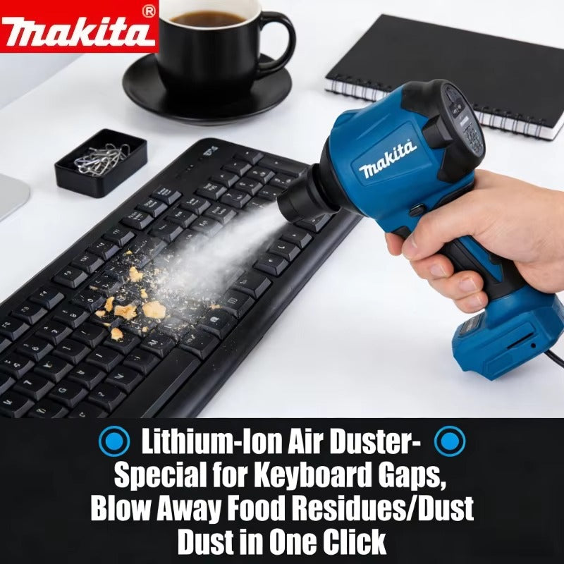 Makita DAS180 18V Cordless Air Duster, Lithium-ion Wireless Dust Removal Tool, High-Power Blower, Industrial Cleaning Equipment