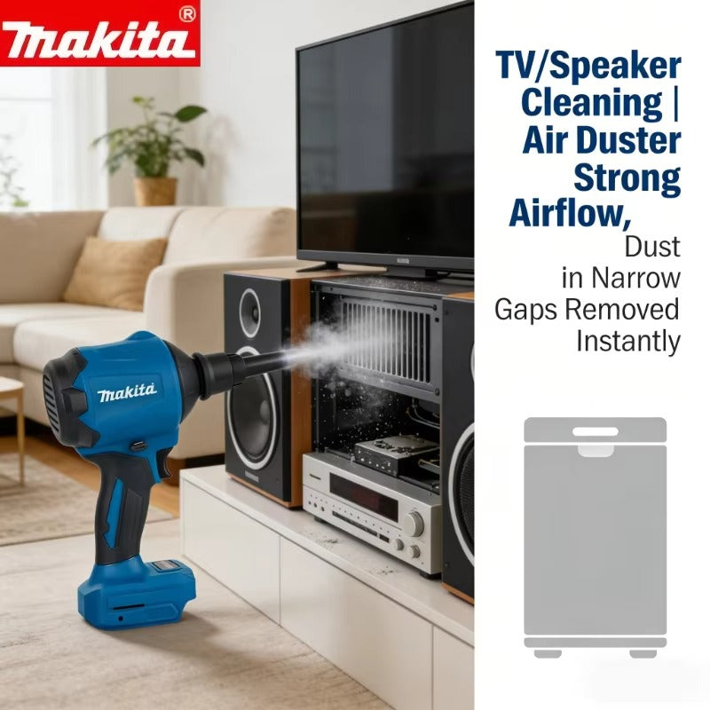 Makita DAS180 18V Cordless Air Duster, Lithium-ion Wireless Dust Removal Tool, High-Power Blower, Industrial Cleaning Equipment