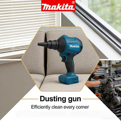 Makita DAS180 18V Cordless Air Duster, Lithium-ion Wireless Dust Removal Tool, High-Power Blower, Industrial Cleaning Equipment